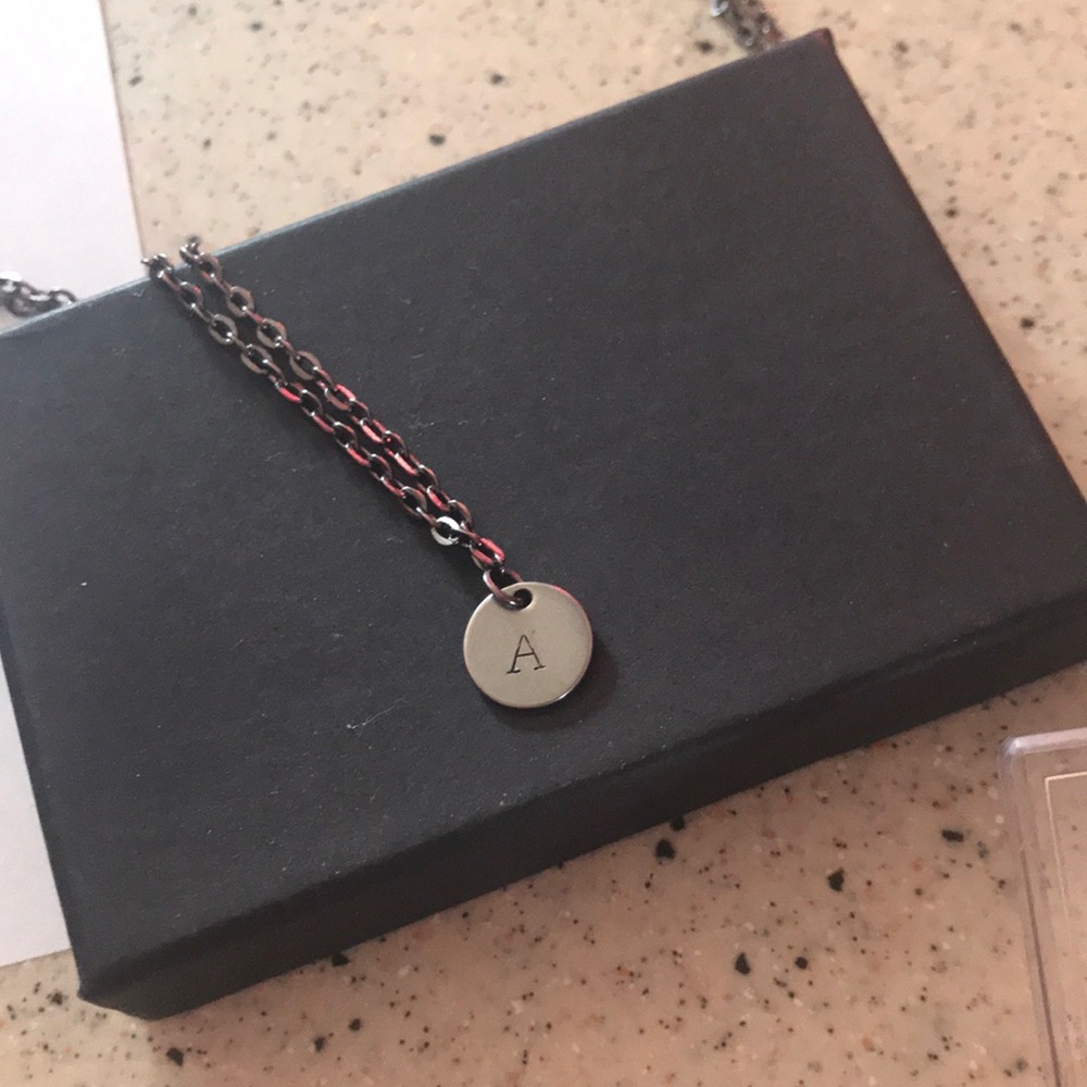 Single letter custom initial necklace or bracelet
